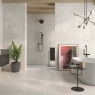 Baño con Pavimento Cronos Marfil Pulido 120x120