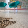 Sala con Pavimento Mosaico Doney Necci Blanco 30x30 (Precio por pieza)