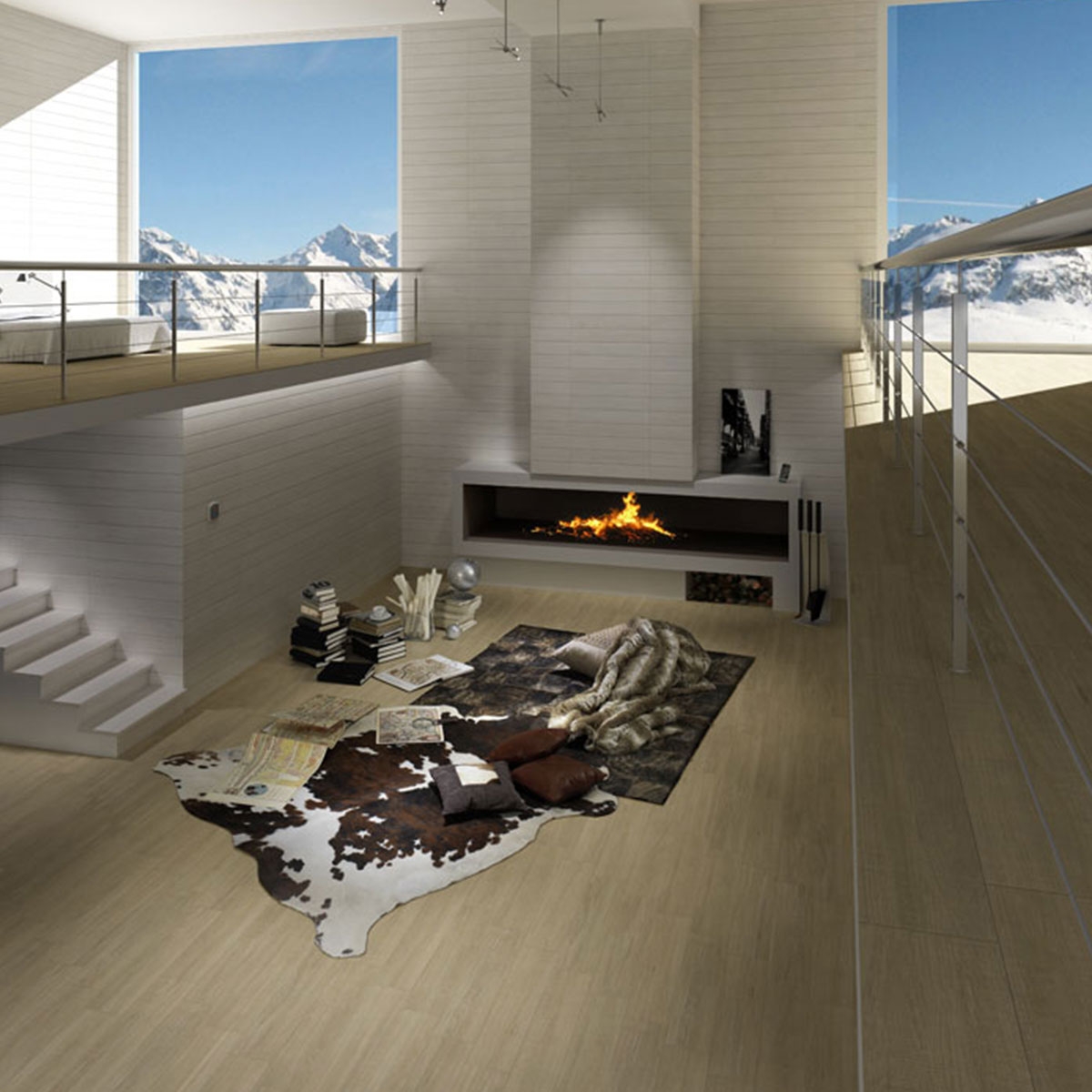 Quarto Orsa-CR Basic Bege 21,8x89,3 com pavimento