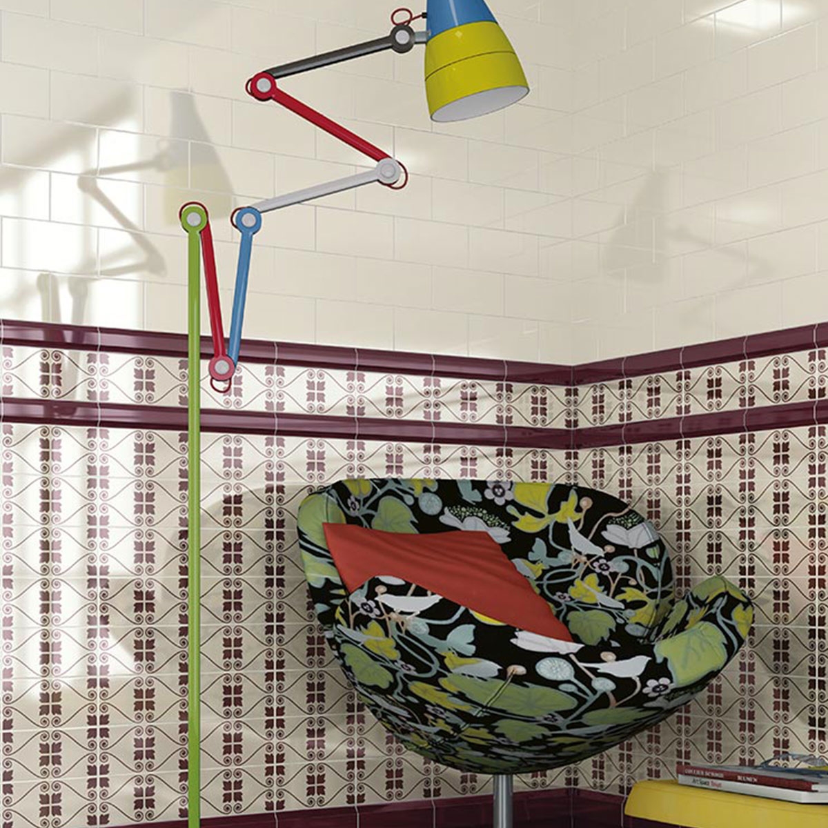 Interior com revestimento Mugat Huchette Cherry 10x20