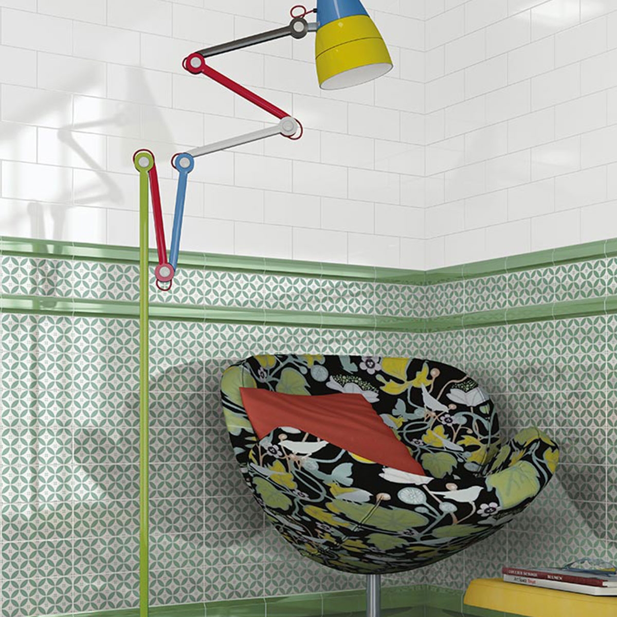 Intérieur avec finition Mugat Rivoli Olive 5x20