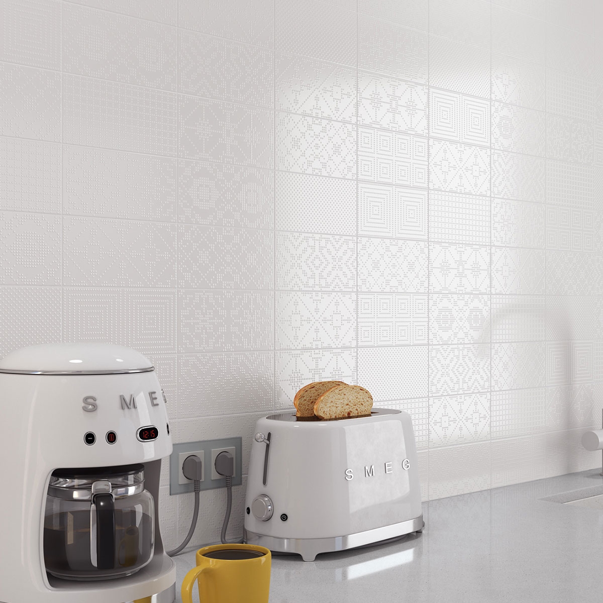 Interior con revestimiento Mugat Fatracci Blanco 10x20