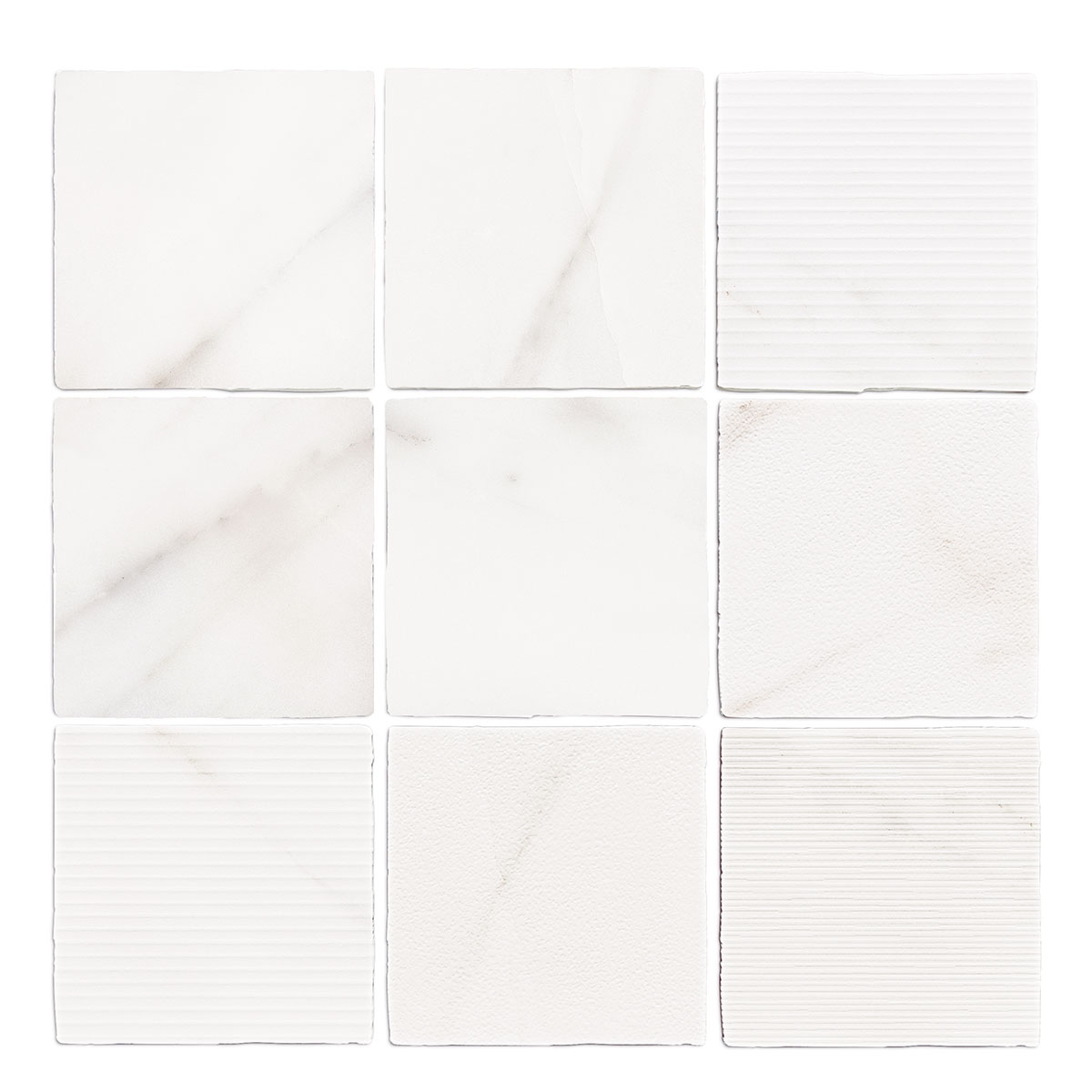 Variantes Gea Carved Calacatta 12x12 (Boîte 0,54m2)