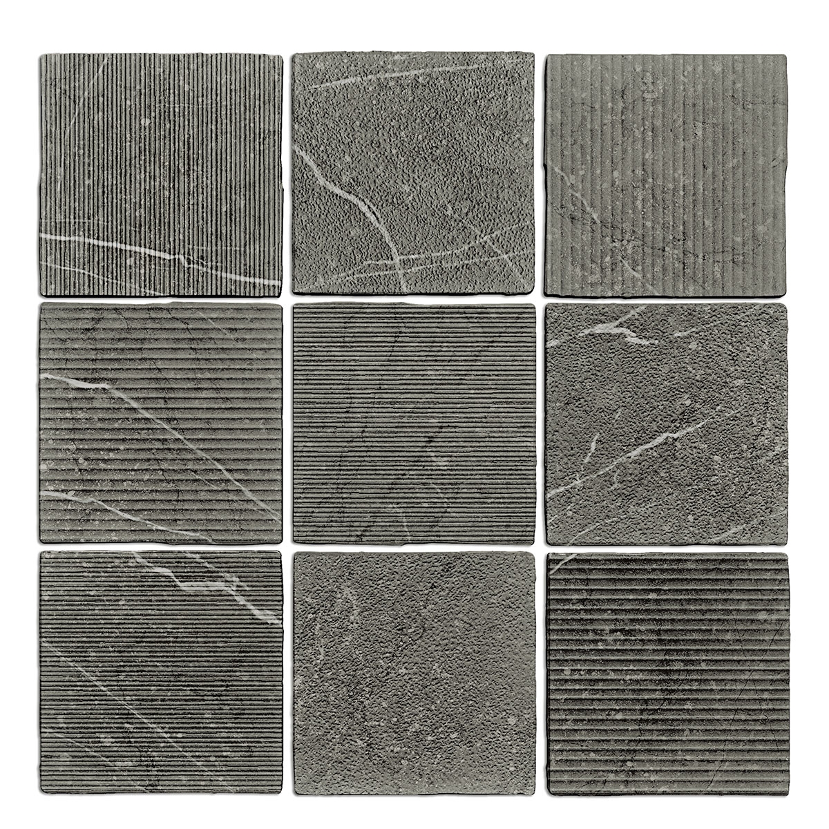 Variantes: Carvão Esculpido Gea 12x12 (Caixa 0,54m2)