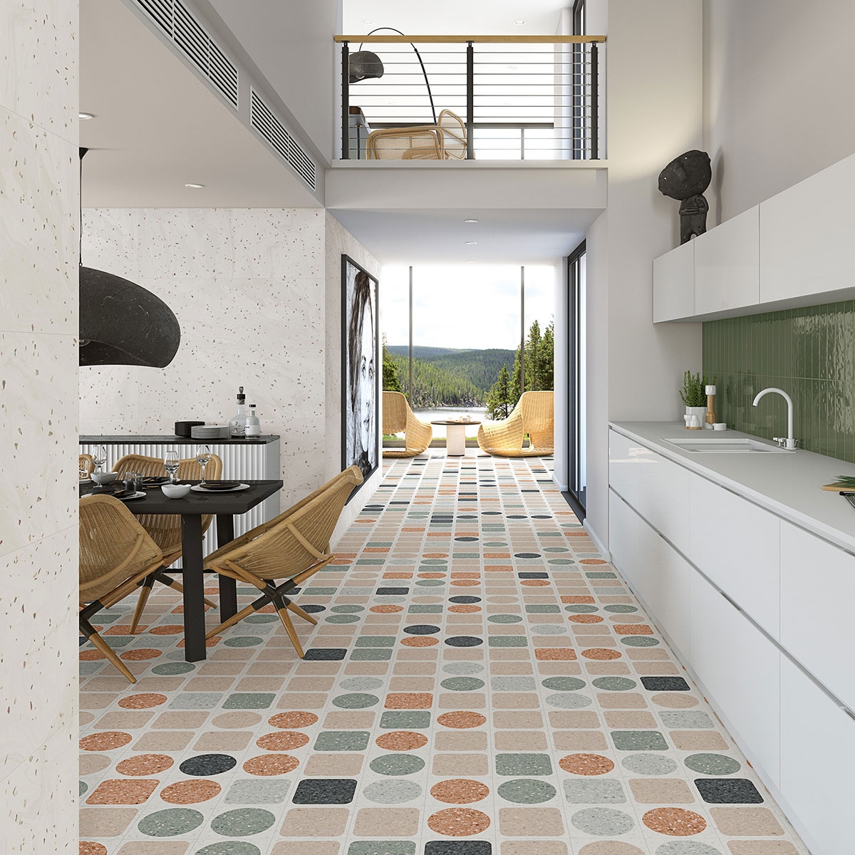 Interior com revestimento Javea Esmeralda 8x31,5 (Caixa 0,63m2)