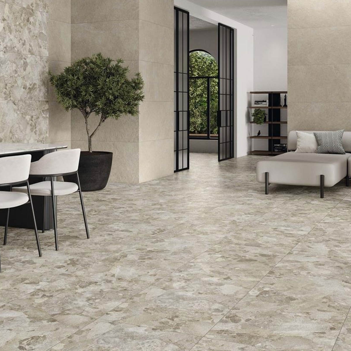 Interior com revestimento natural Larocca 60x120