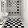 Bathroom with floor and wall tile Zola White 20x20