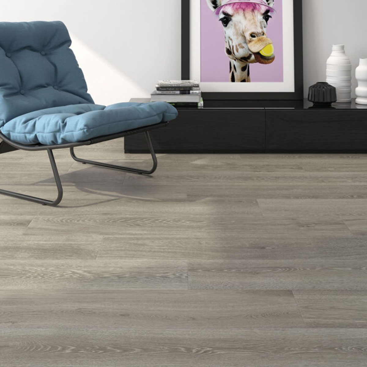 Sala con Pavimento Ulmo Tan 23x120