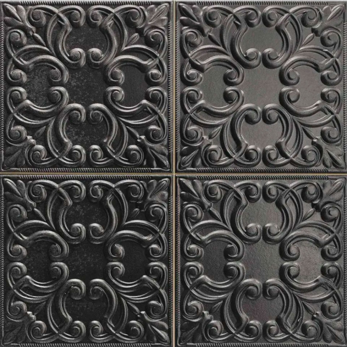 Painel Preto de Azulejo de Estanho 44x44 (Caixa 1,17m2)