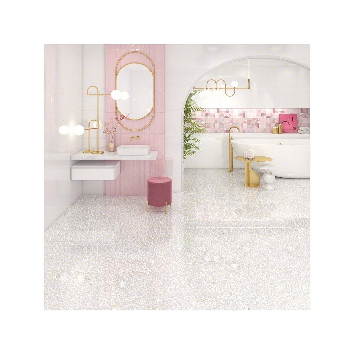 Revêtement en pâte blanche rose Hanami