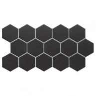 Preto hexagonal 26,5x51 (Caixa 0,95m2)