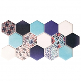 Foto de Hex Nouveau Blue 26,5x51 (Caja 0,95m2)