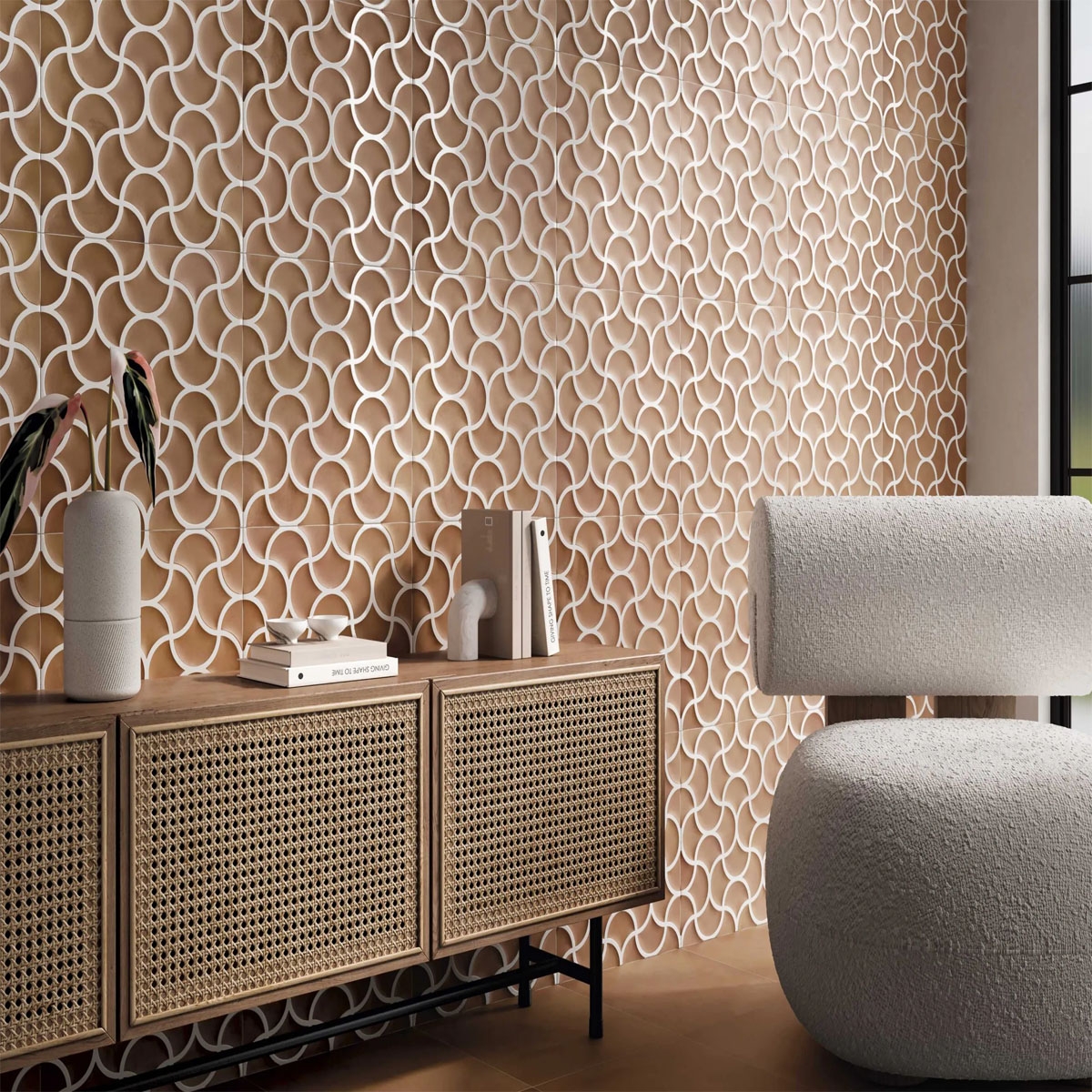 Bari Lattice Cotto überdachtes Wohnzimmer 33x33