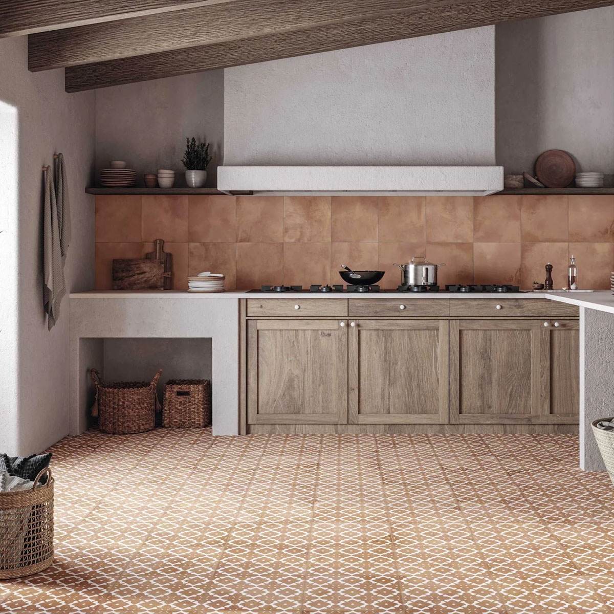 Kitchen with Bari Deco Cotto Flooring 33x33