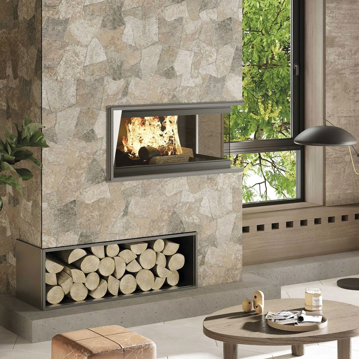 Living Room with Arkansas Terra Non-Slip Coating 40x62