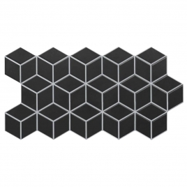 Foto de Rhombus Black 26.5x51 (Caja 0.95m2)