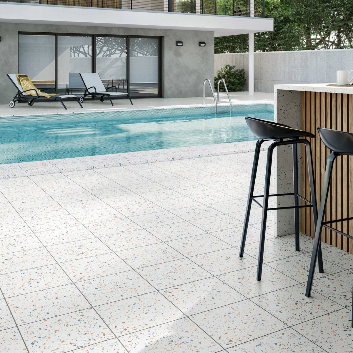 Exterior with Carnival Color Non-slip Pavement 32.9x32.9