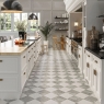 Cocina con Pavimento Chess Bardiglio 44x44