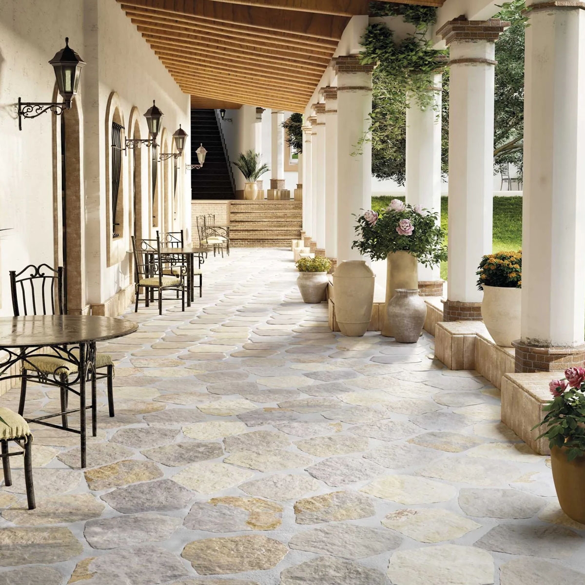 Exterior con Pavimento Cuzco Multi Antideslizante 28.5x33