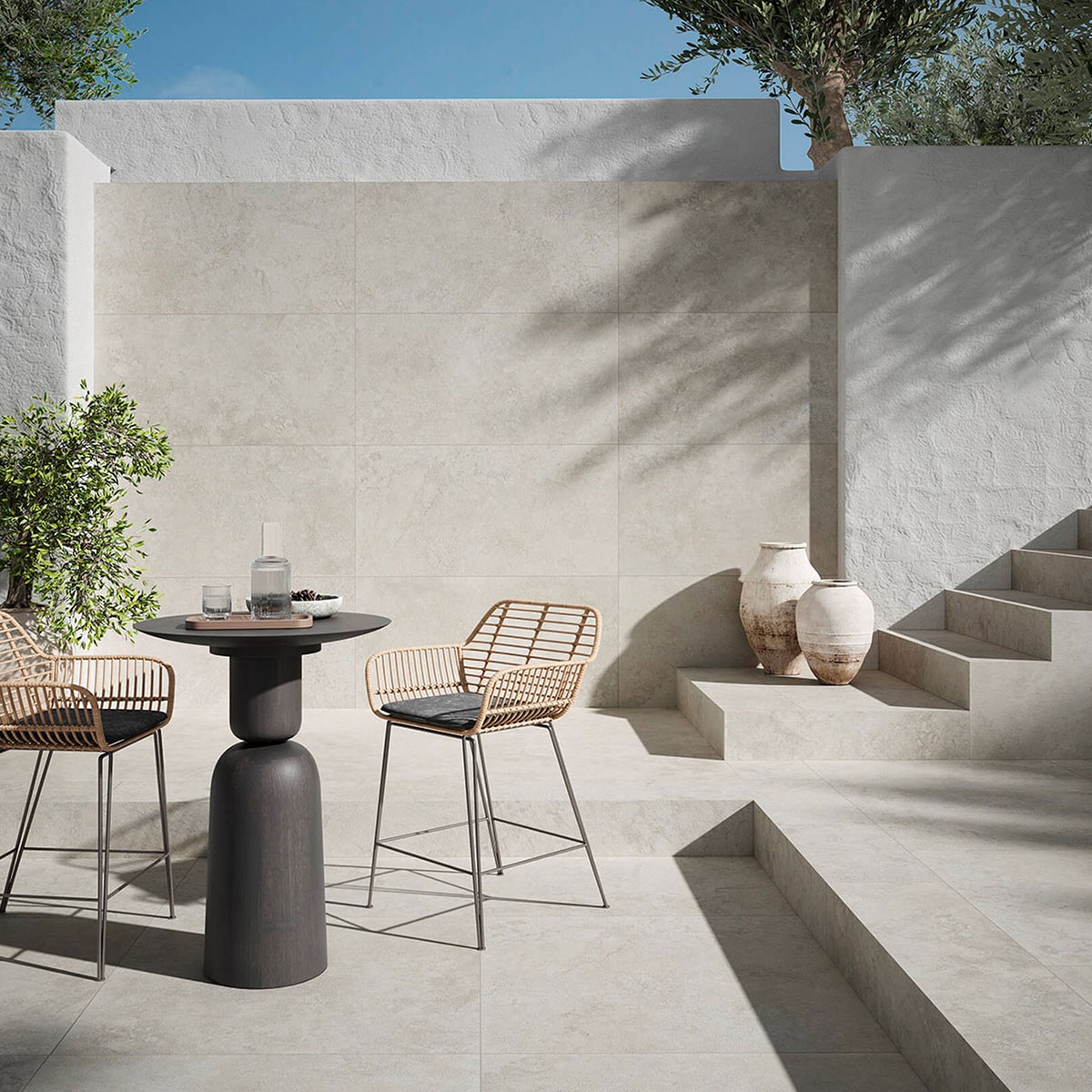 Exterior com pavimento antiderrapante Denver Bone 60x120