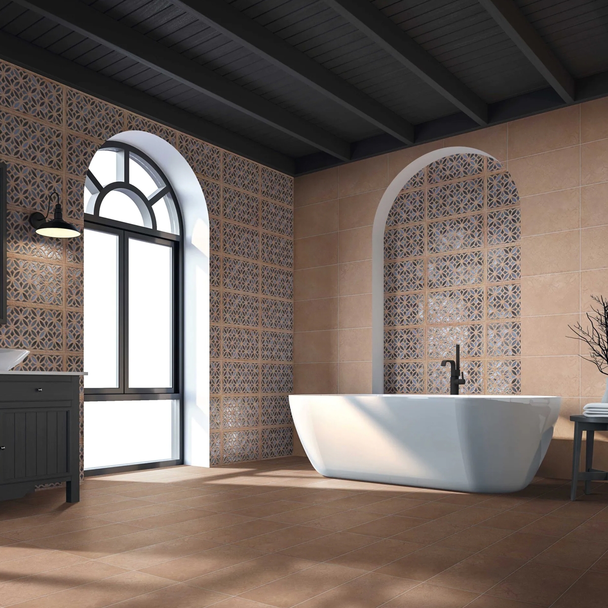 Bathroom with Dakhla Terracotta Coating 31x56