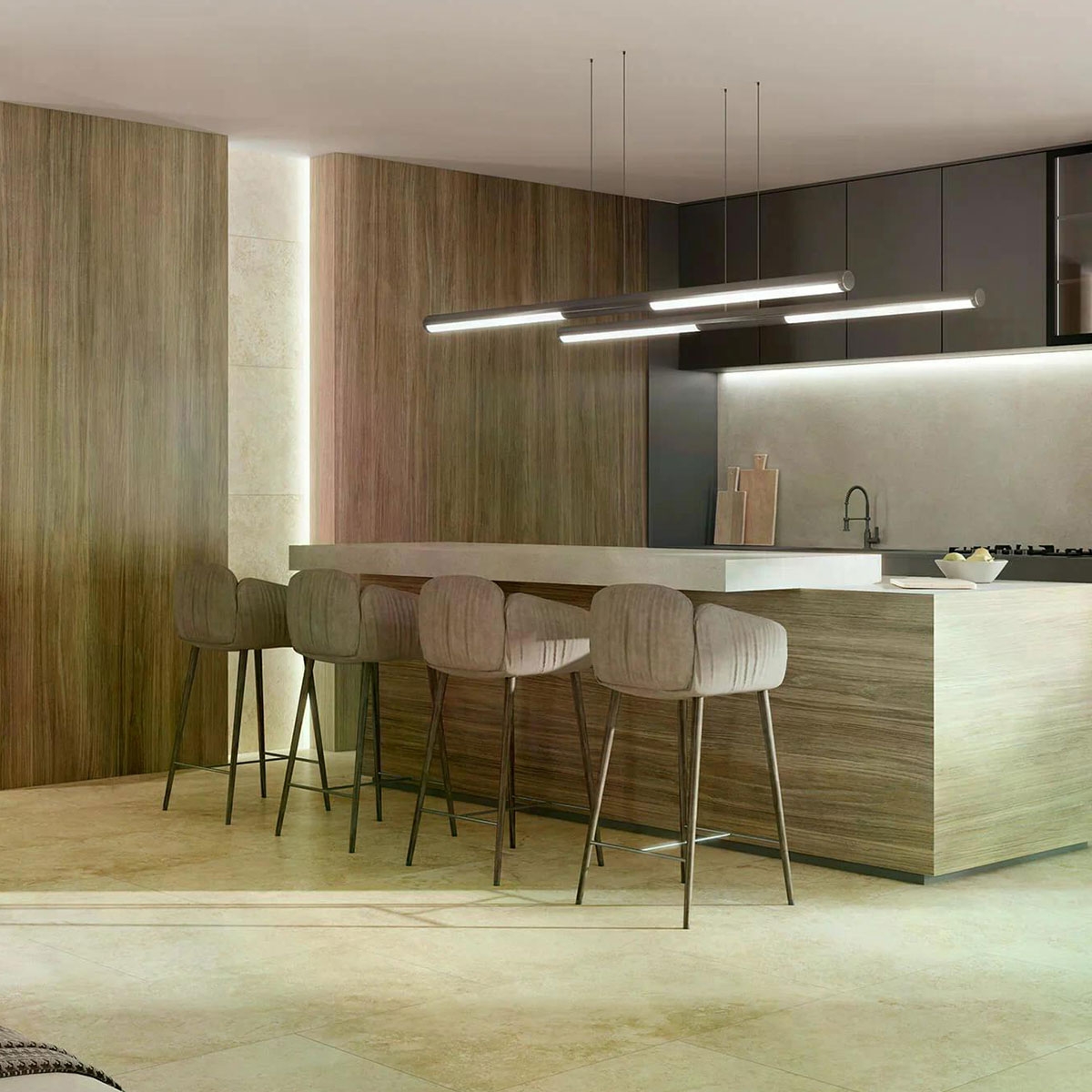 Intérieur avec revêtement antidérapant beige Denver 60x120