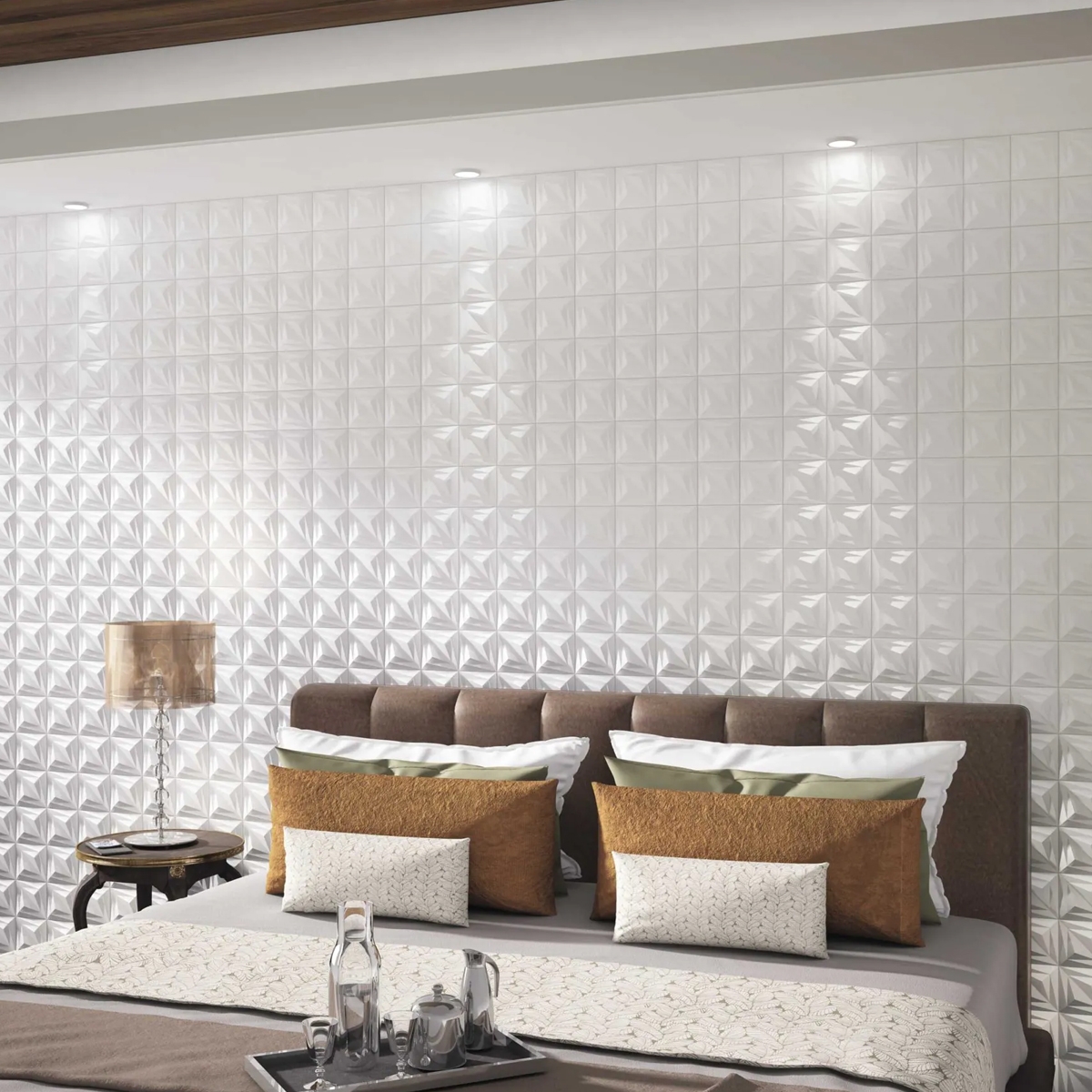 Habitación con Revestimiento Delta Blanco 33x33