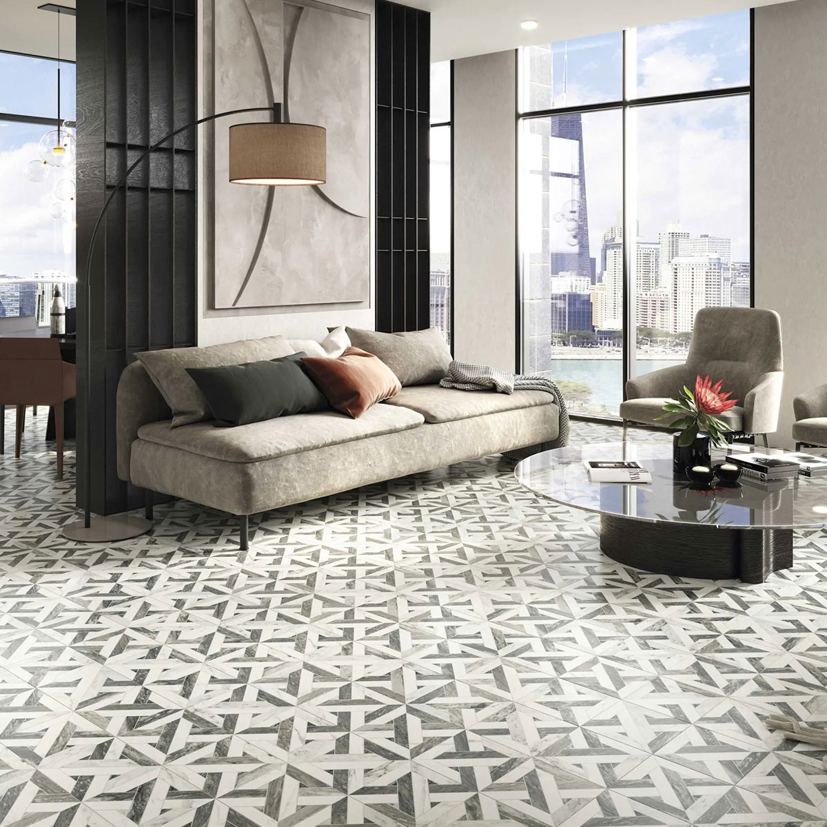 Pièce avec pavement Avalon 44x44