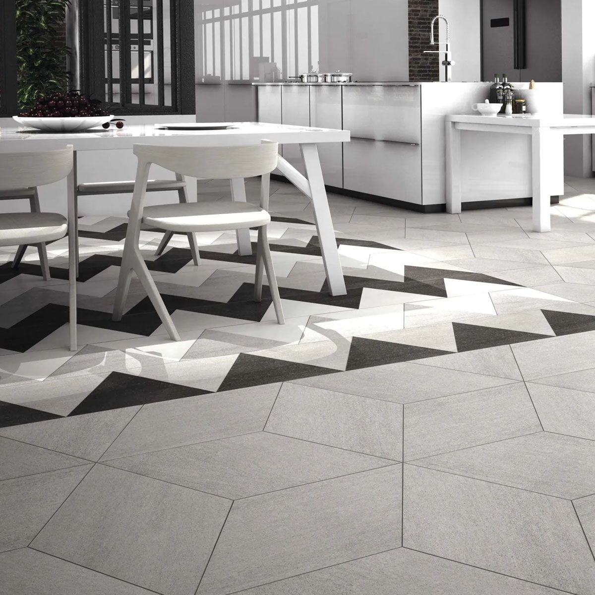 Intérieur avec pavement Diamond City Grey 70x40