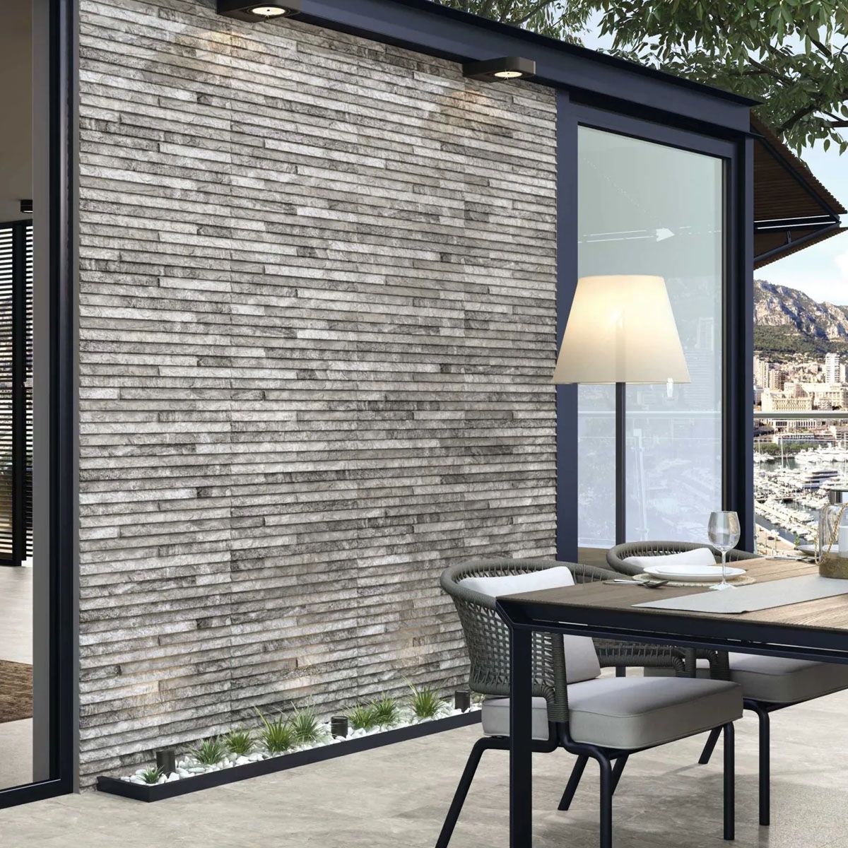 Exterior con Revestimiento Erebor Steel 44x66