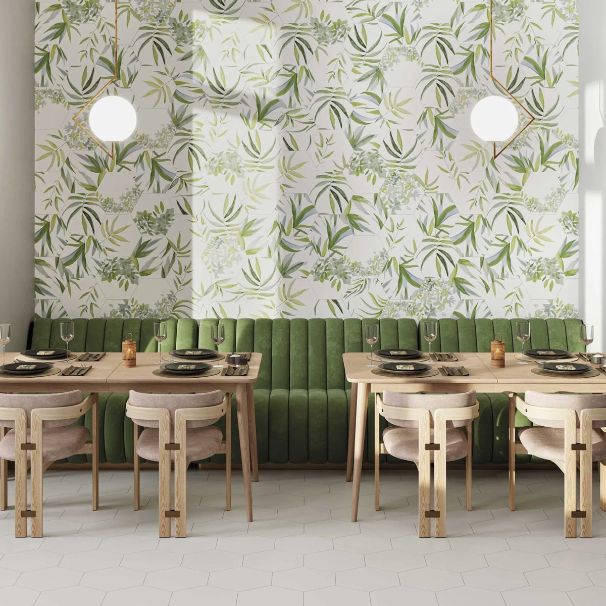 Restaurante con Revestimiento Oasis 28.5x33