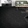 Sala con Pavimento Opal Negro 28.5x33