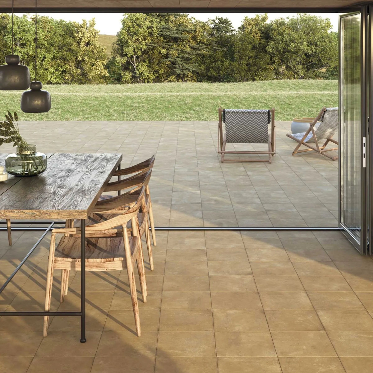 Indoor and Outdoor with Parma Terra Non-slip Pavement 32.9x32.9