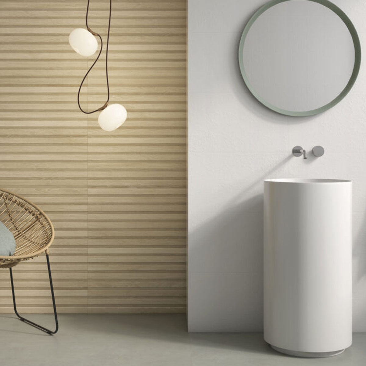 Baño con Revestimiento Circon Blanco 33.3x55