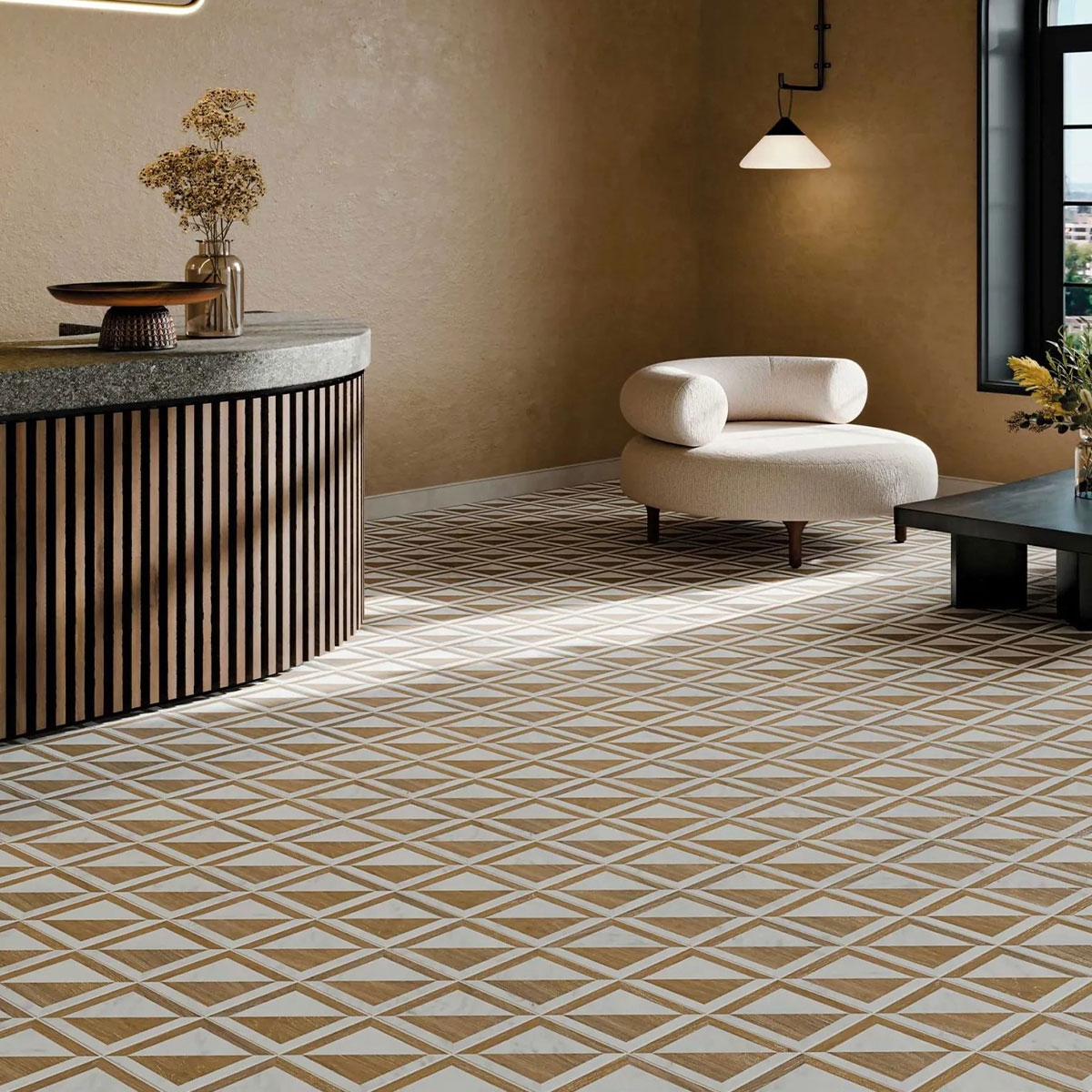 Interior con pavimento Bolzano 15x45 (Caja 1,08m2)