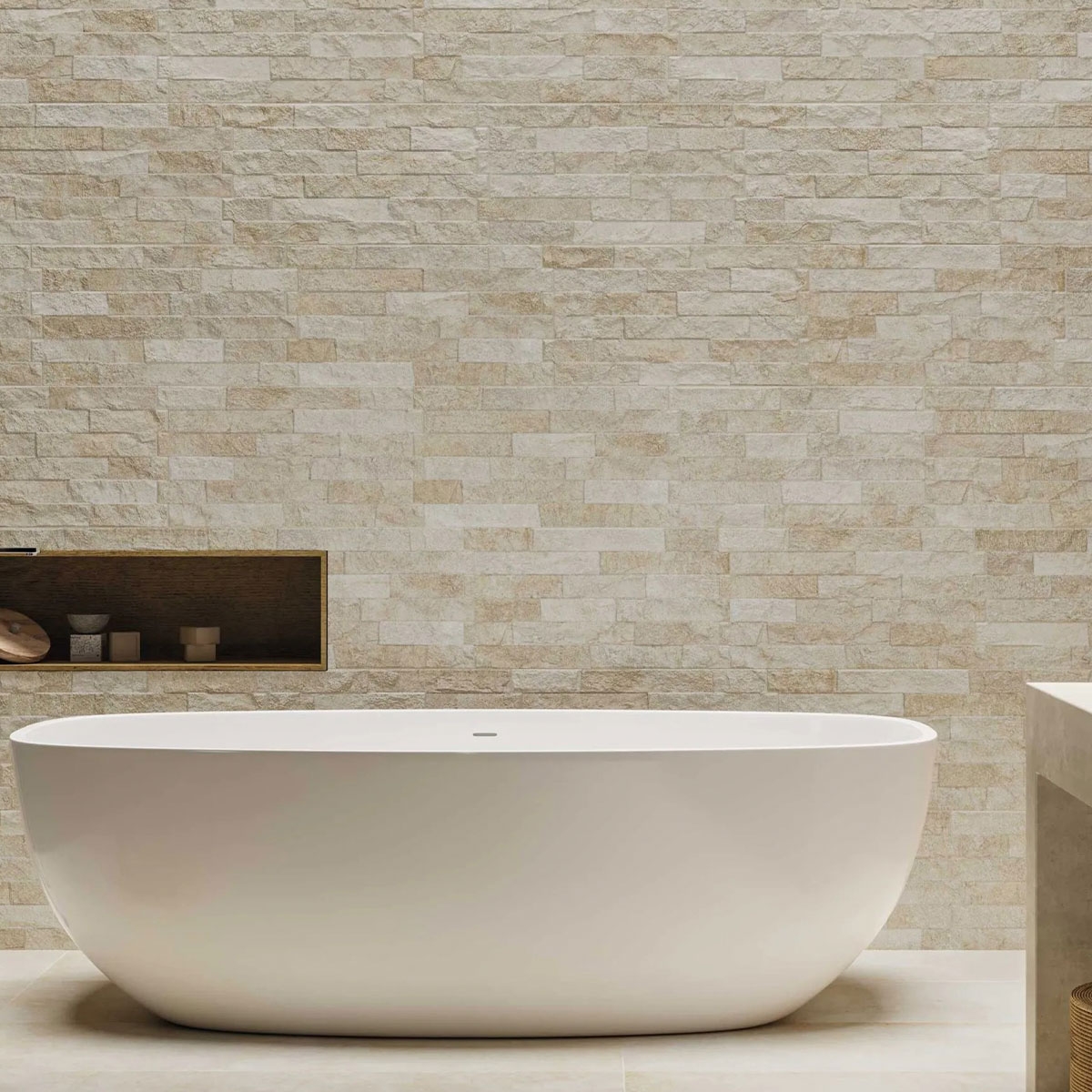 Baño con Revestimiento Ribera Beige 31x56