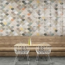 Sala de Jantar com Revestimento Patchwork Scale Gloss 30.7x30.7