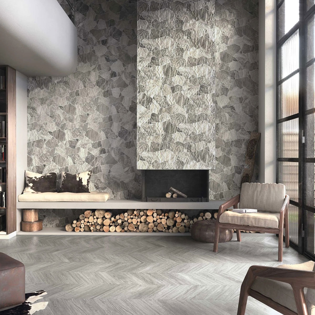 Innenraum mit Sella Grey rutschfester Beschichtung 44x66 (Box 1,17m²)