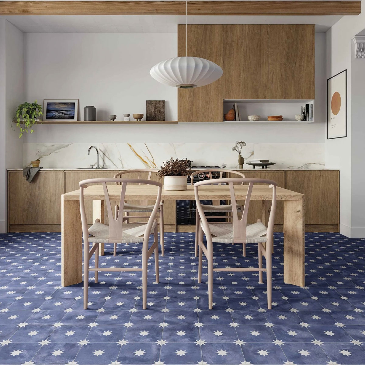 Intérieur avec sol Star Navy 44x44