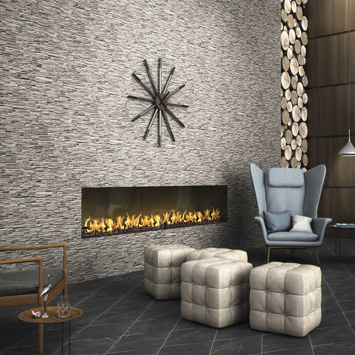 Sala con Revestimiento Teiki Color 31x56