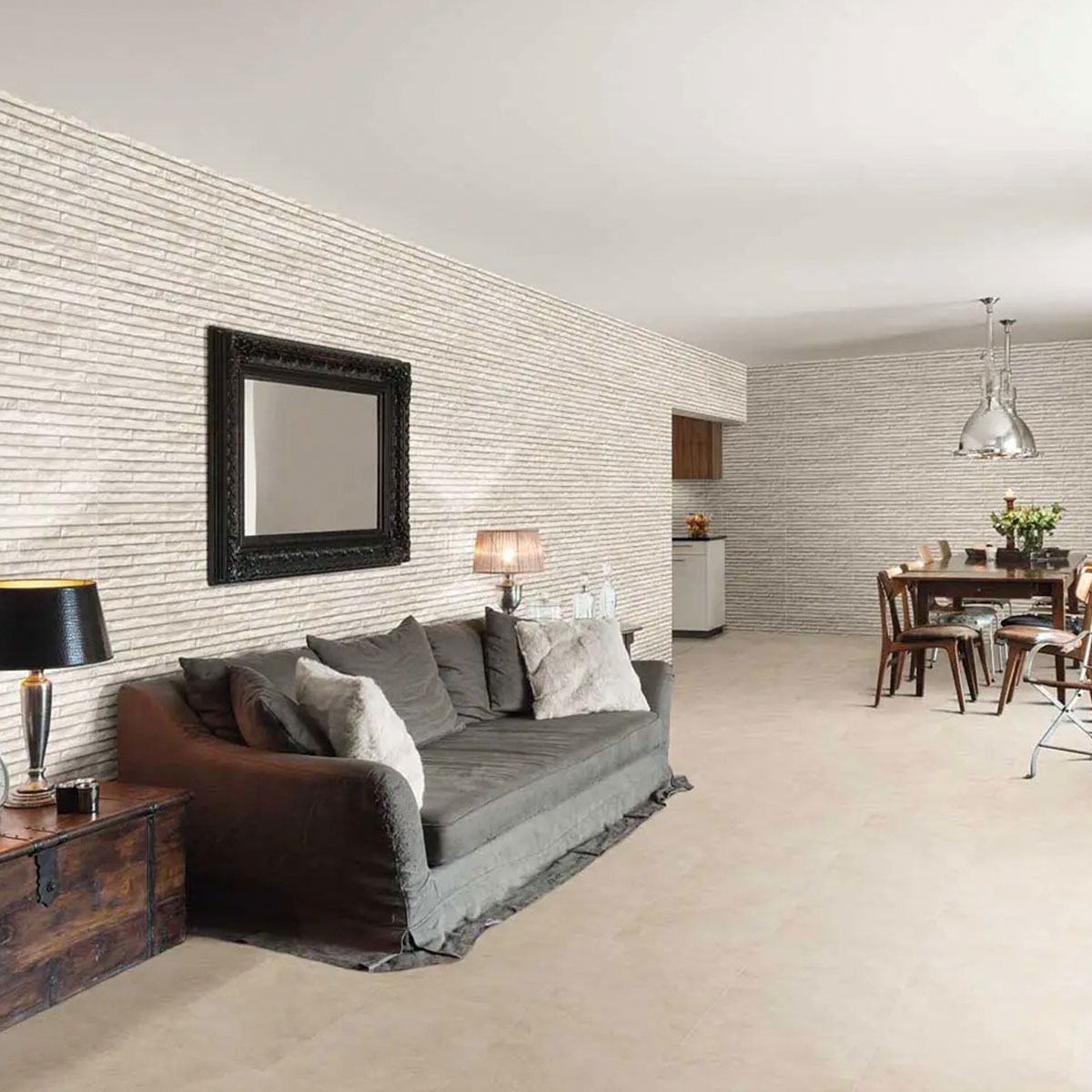 Interior con revestimiento Yosemite Ivory 44x66