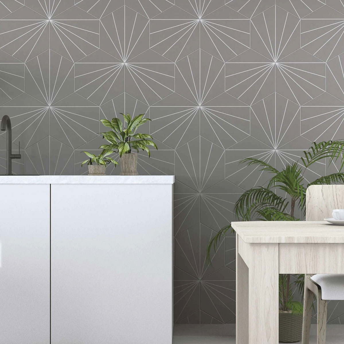 Intérieur avec revêtement Venus Smoke 28.5x33 (Boîte 1m2)