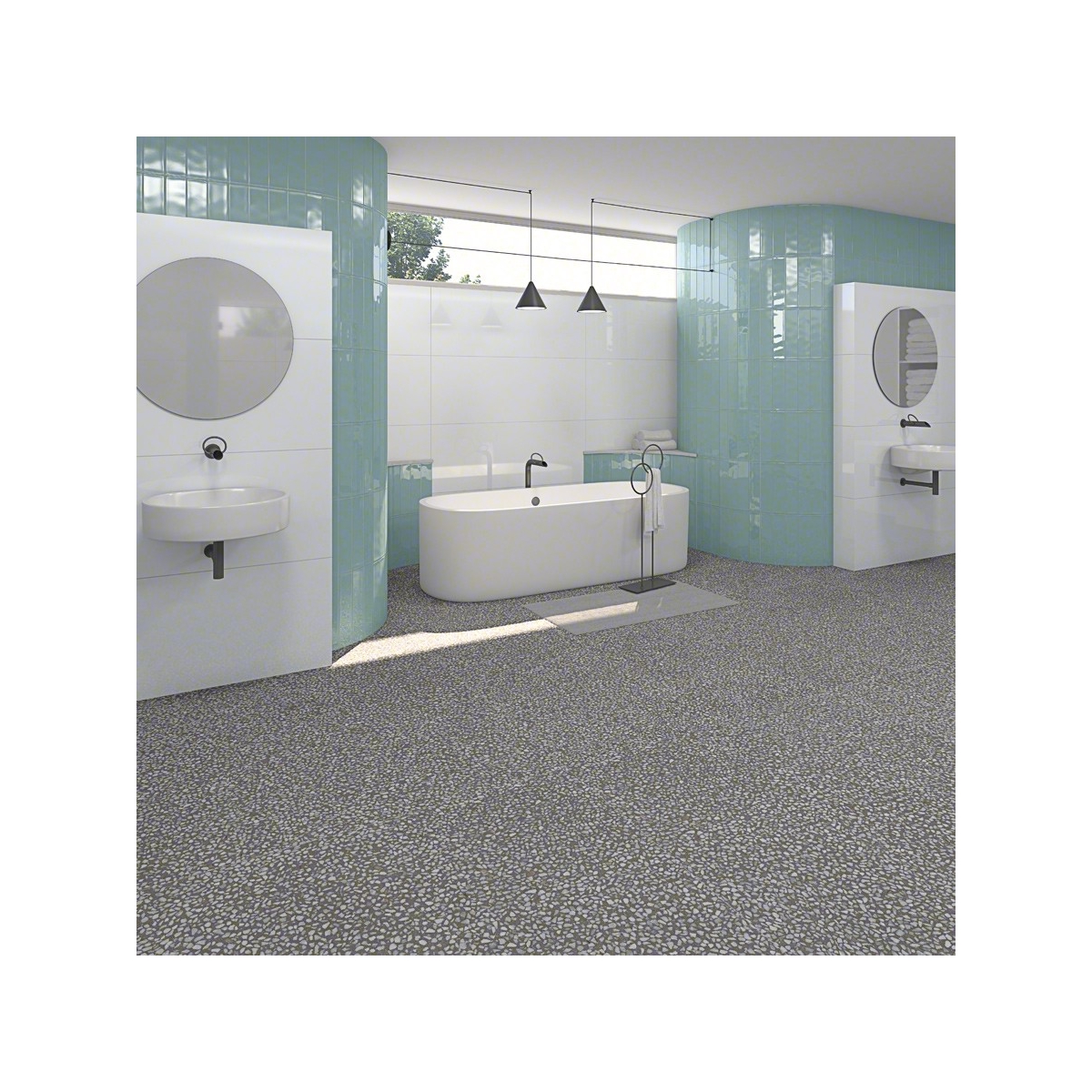 Hanami mint white paste coating 7.5x33.5