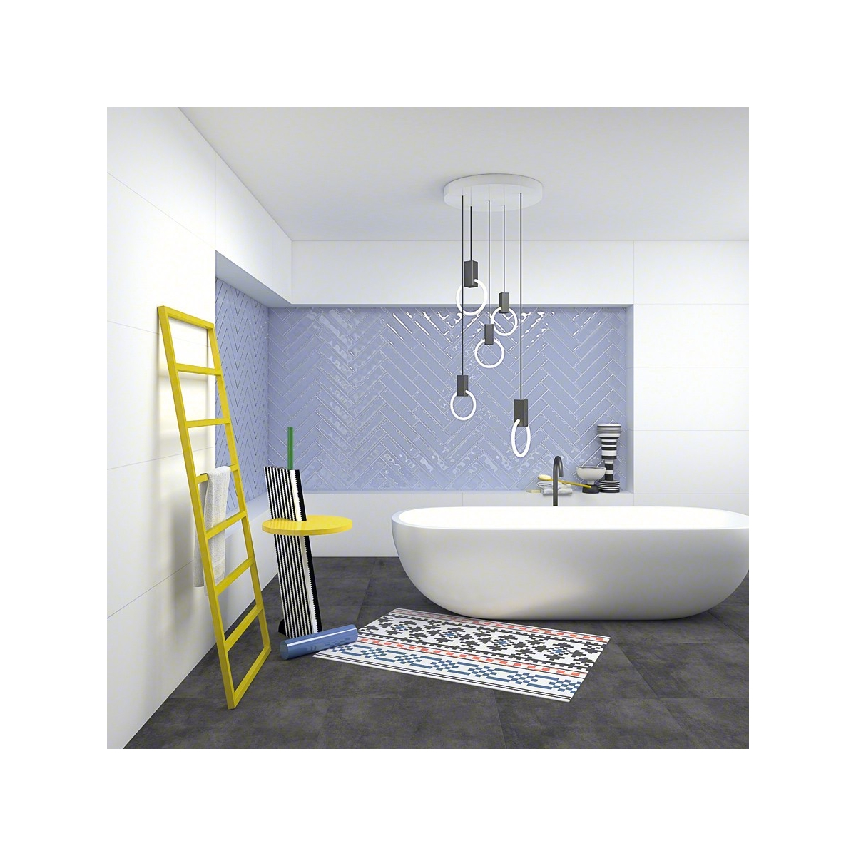 Hanami blanc pâte nuage revêtement 7.5x33.5