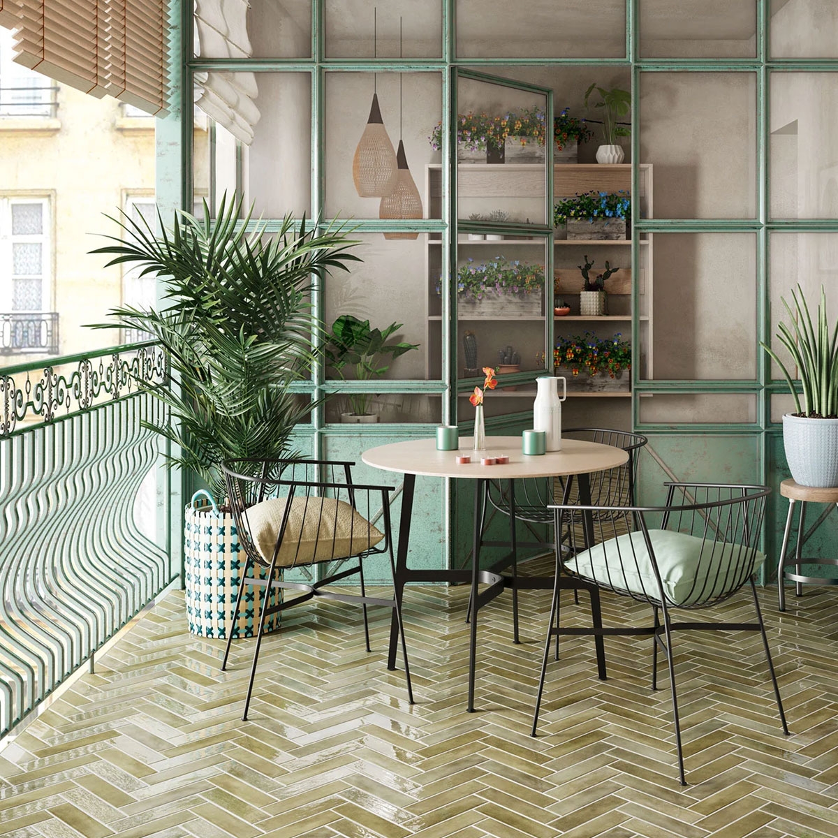 Innenraum mit Imagine Olive 6x25 Boden