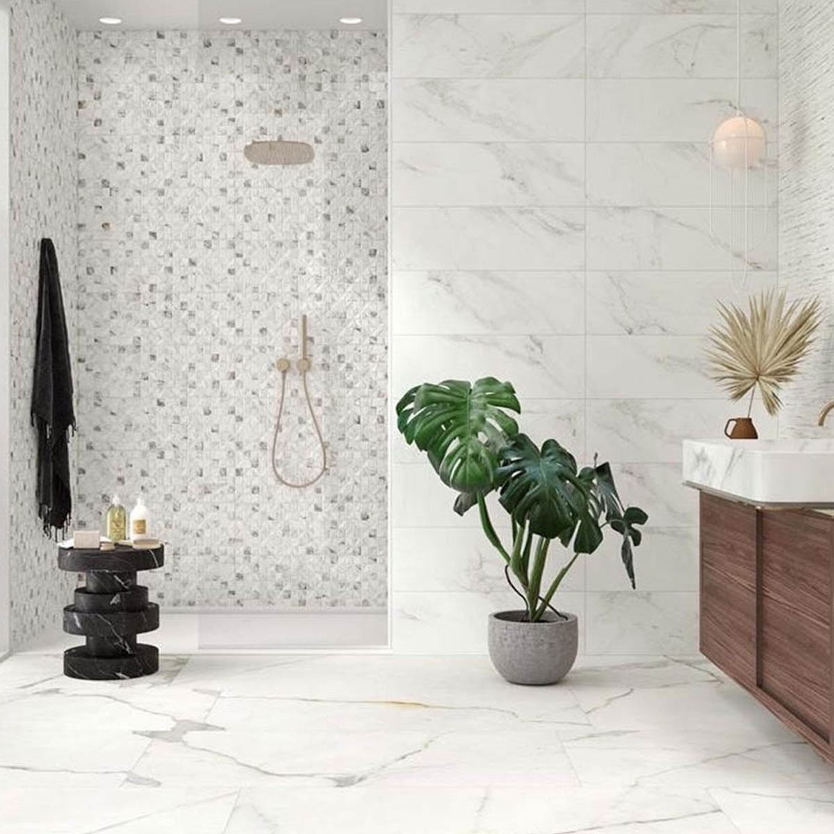 Bathroom with Tabit VT Gold Coating 25x75