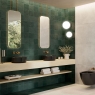 Baño con revestimiento Imagine Green Mate 15x15
