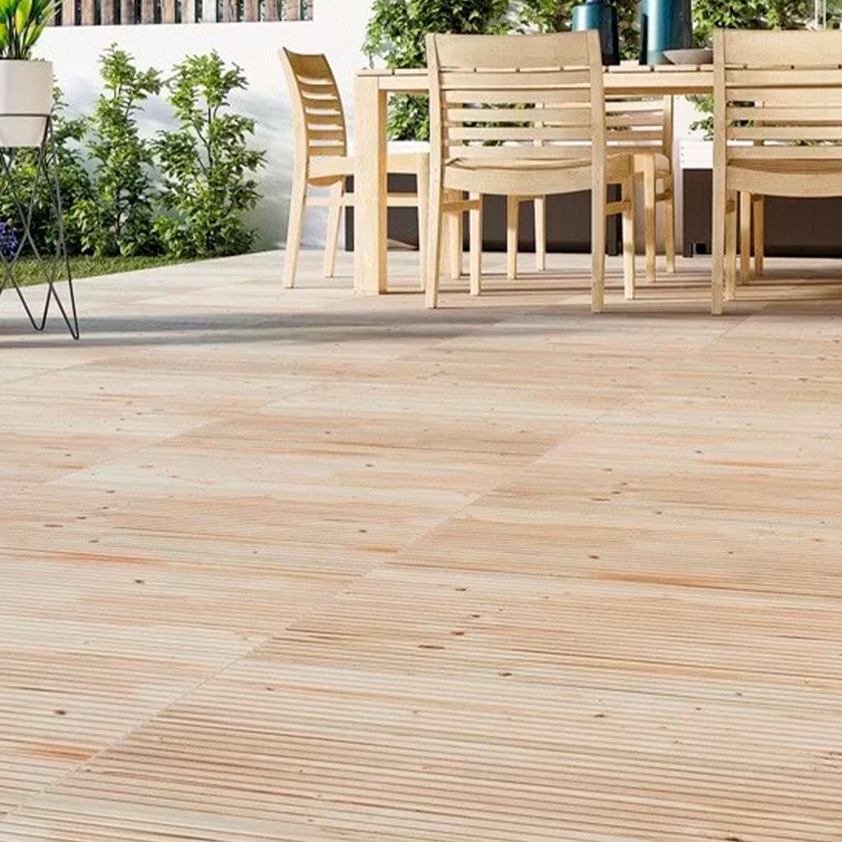 Exterior with Amazonia Pine Non-slip pavement 40.8x66.2 (Box 1.08m2)