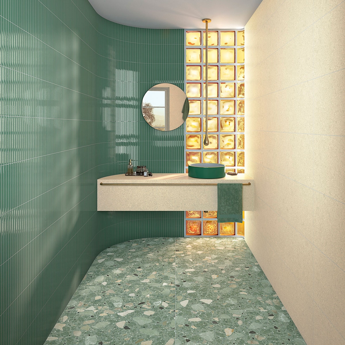 Ambiance with Waikiki Turquoise-B 23x33.5