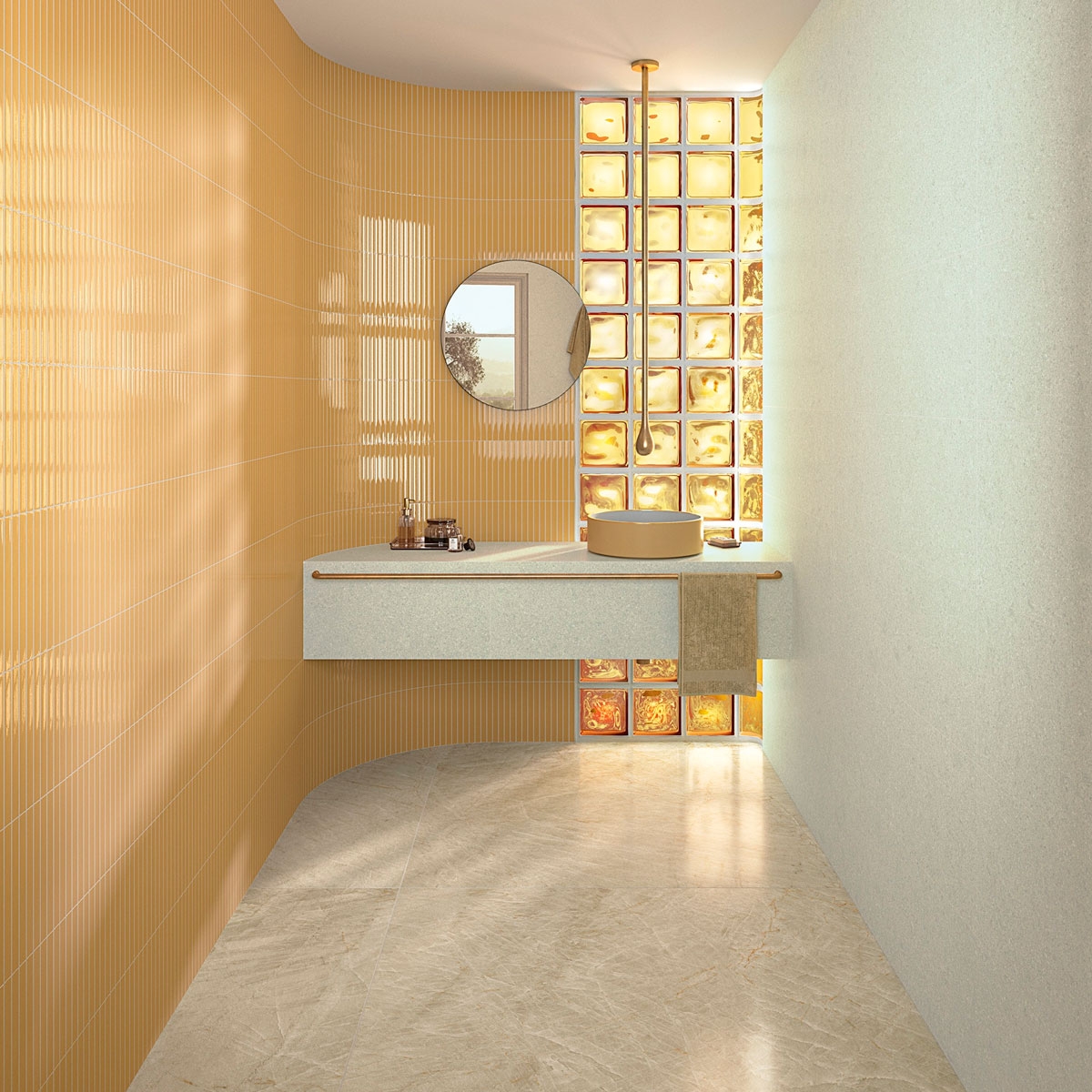 Environnement de revêtement avec Waikiki Ochre-B 23x33,5